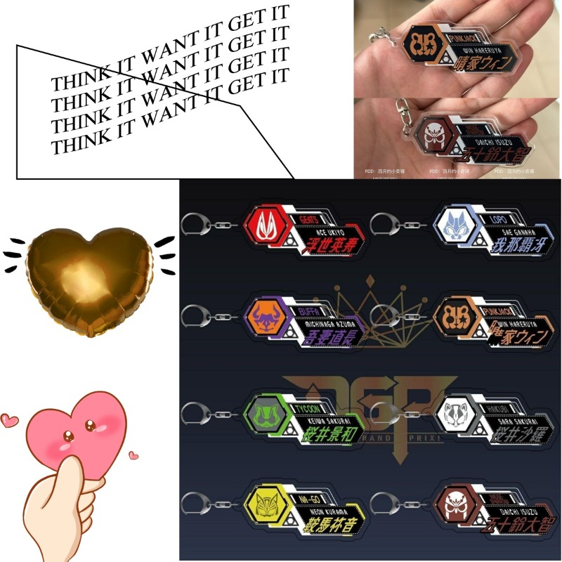 Anime Cosplay Kamen Rider - Akrylowy brelok z logo Kamen Rider