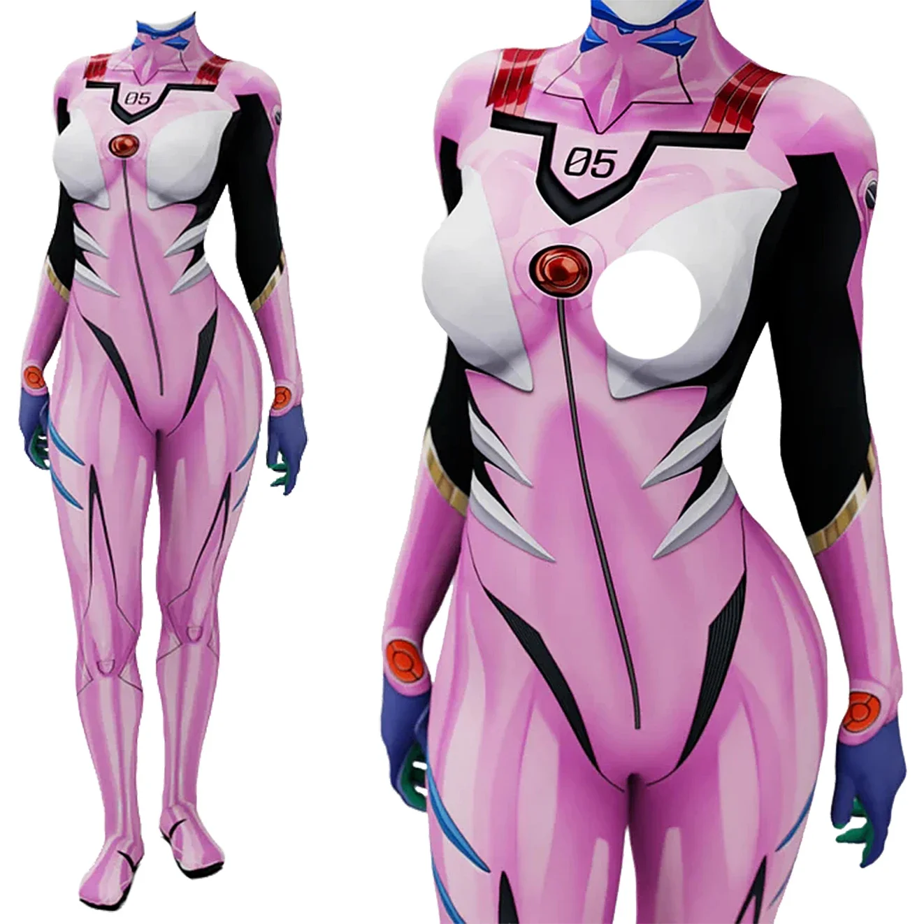 Anime Cosplay Jumpsuit - Anime EVA 05 Makinami Strój Cosplay