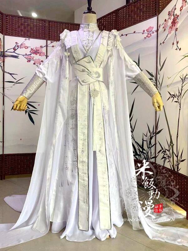 Anime Cosplay Dress For Men - Hanfu Biały Strój Chiński Męski Styl
