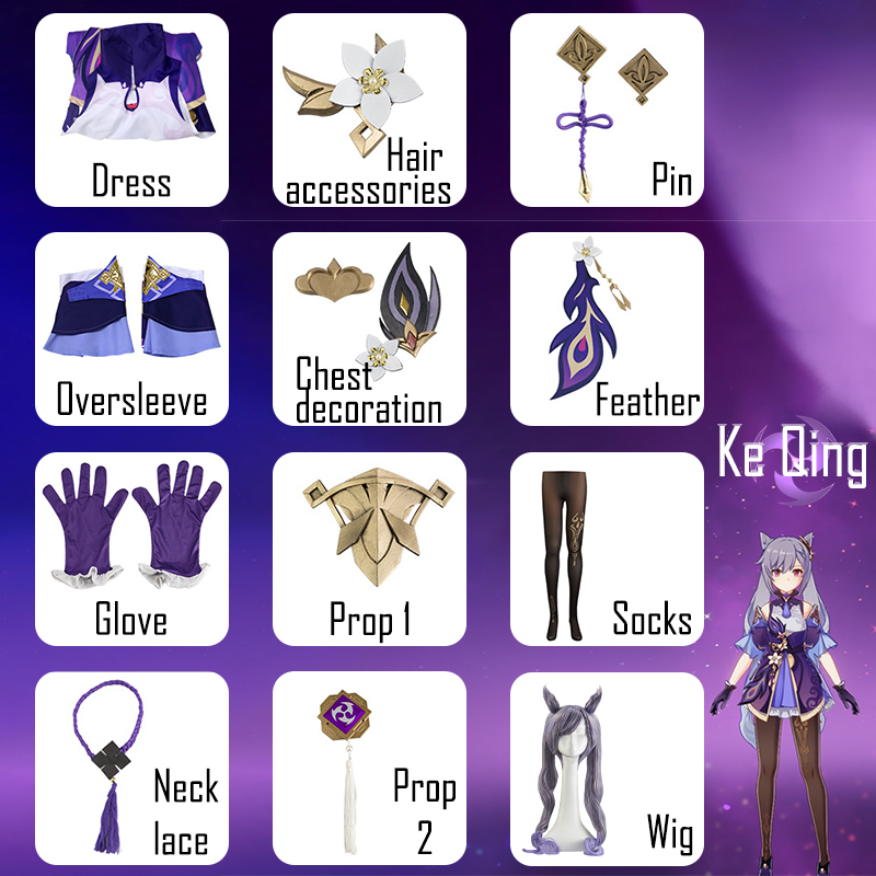 Kostium Cosplay Keqing z Gensh – Anime Cosplay Jumpsuit recenzja i cena
