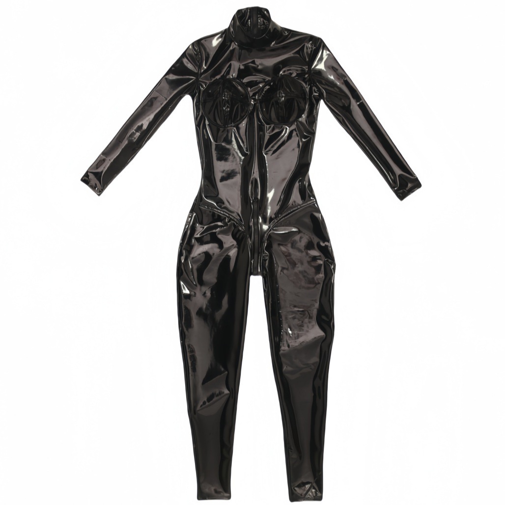 Damskie seksowne czarne błyszc – Anime Cosplay Jumpsuit recenzja i cena