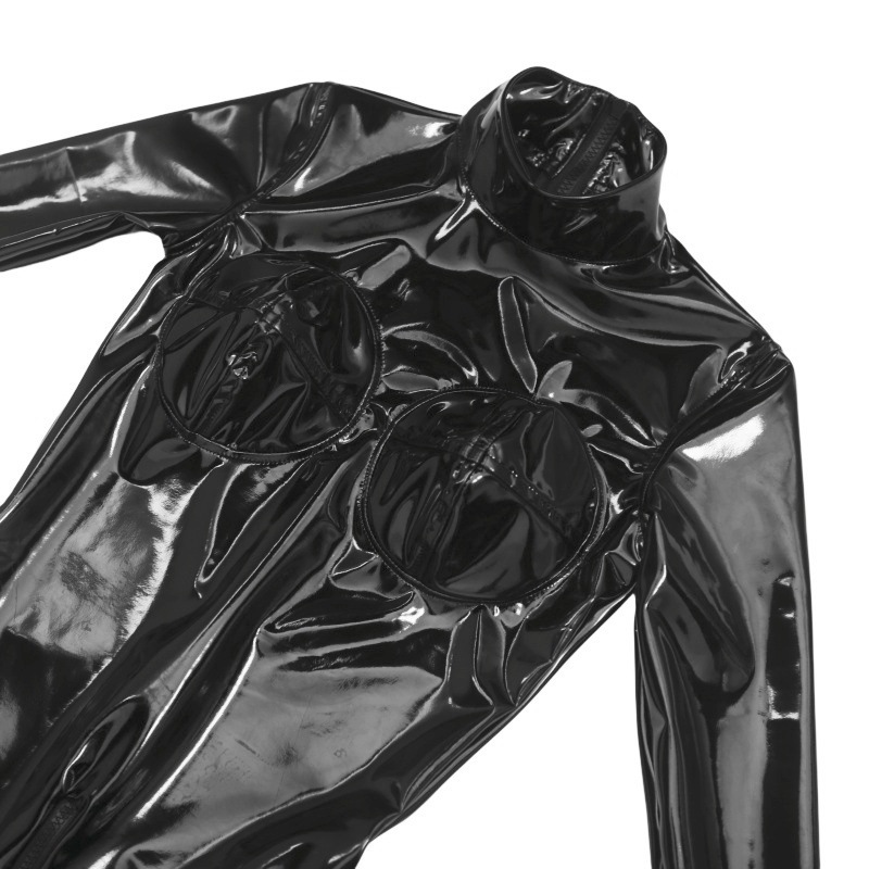Damskie seksowne czarne błyszc – Anime Cosplay Jumpsuit recenzja i cena